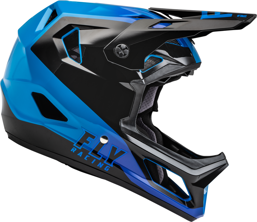 Fly Racing Rayce Helmet 73-3600M [Black/Blue - Youth Medium]