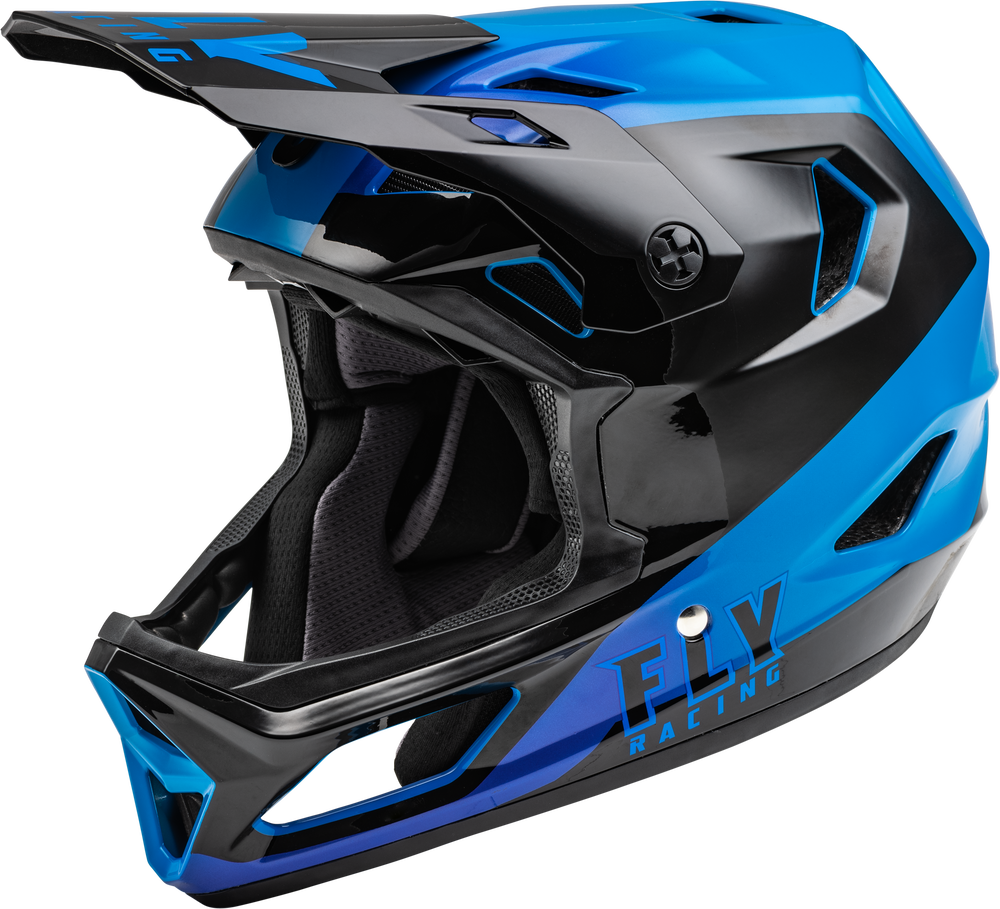 Fly Racing Rayce Helmet 73-3600M [Black/Blue - Youth Medium]