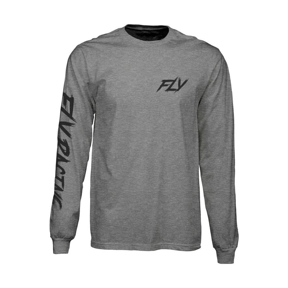 Fly Racing Fusion L/S Tee - Dark Heather Grey