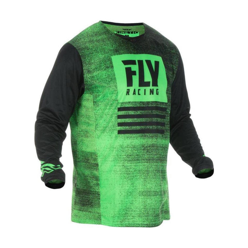 372-525 - FLY RACING KINETIC NOIZ JERSEY - NEON GREEN/BLACK