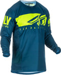 372-421  - FLY RACING KINETIC SHIELD JERSEY - NAVY/HI-VIS
