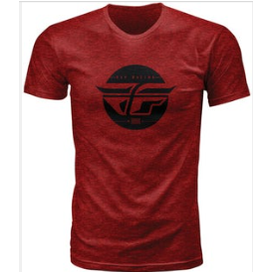 352-1216 Fly Racing Inversion Tee Blaze Red Heather
