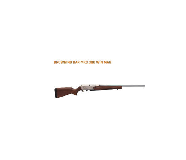 BR031-047229 Browning BAR MK3 300WIN BL/WD 24" NS # 300 Win Mag