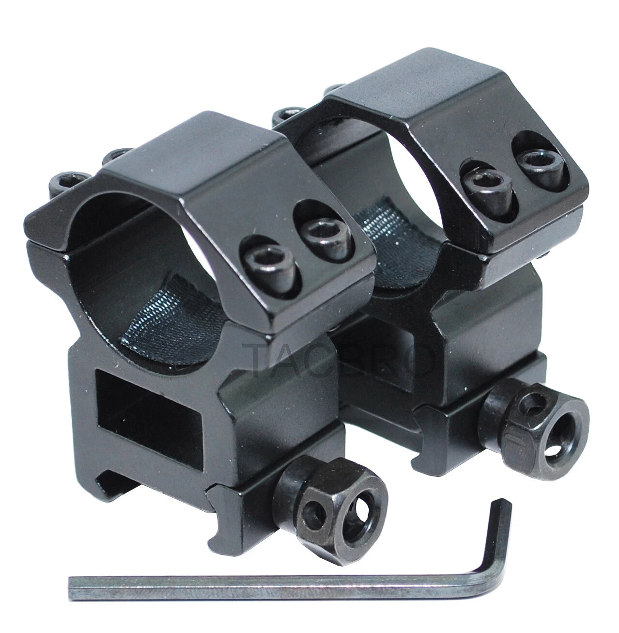 High Profile Scope Rings 1" for Picatinny/Weaver Mount
